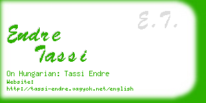 endre tassi business card